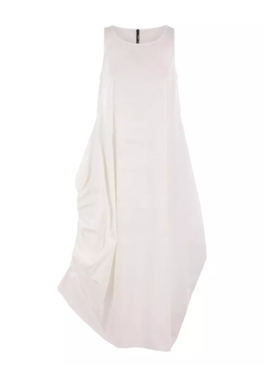 Maria Calderara sleeveless asymmetrical dress - White