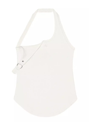 Courrèges asymmetric halterneck top - White