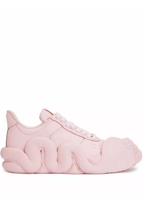 Giuseppe Zanotti Cobras snake-trimmed low-top sneakers - Pink