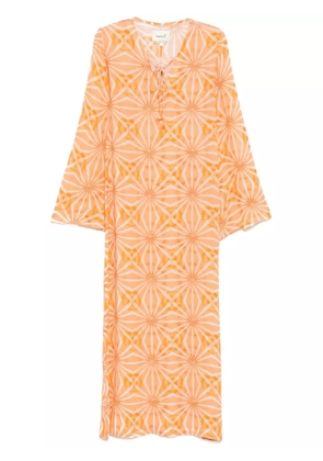Bambah geometric-print dress - Orange