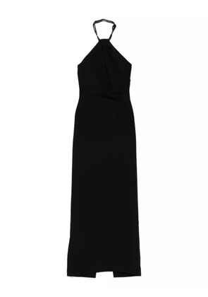Solace London Riva halterneck draped maxi dress - Black