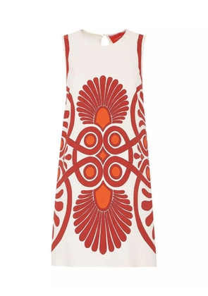 La DoubleJ Medallion geometric-print dress - White