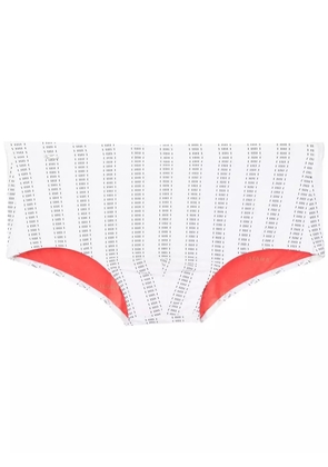 Amir Slama abstract-print swim trunks - White