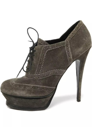 Saint Laurent Pre-Owned 140mm Janis boots - Grey