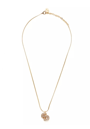 Christian Dior Pre-Owned CD logo-pendant chain necklace - Gold