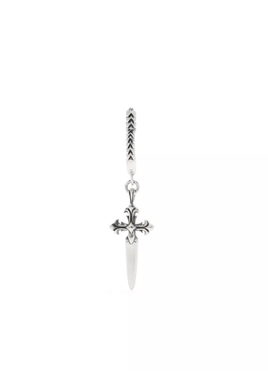 Emanuele Bicocchi cross pendant hoop earring - Silver