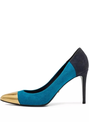 Gucci Pre-Owned 100mm panelled pumps - Blue