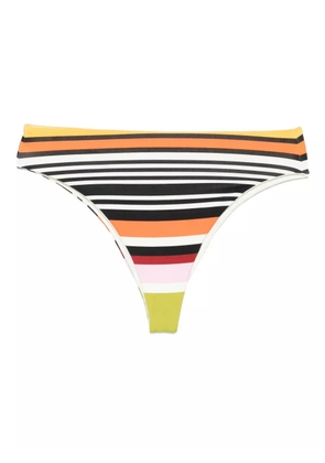 Cala de la Cruz stripped-pattern bikini bottom - Black