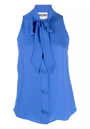 Moschino pussy-bow collar blouse - Blue