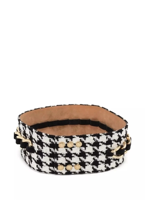 Balmain Pre-Owned houndstooth belt - Black
