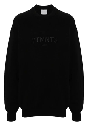 VTMNTS logo-embroidered jumper - Black