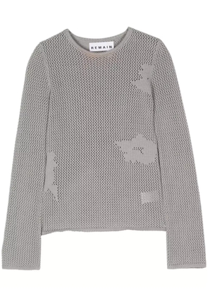 REMAIN Heva crochet-knit jumper - Grey