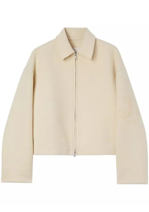 Jil Sander logo-embellished virgin-wool jacket - Neutrals
