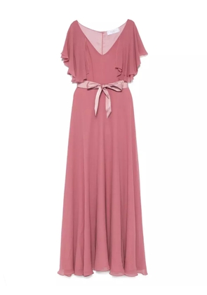 DE SANTIS ruffle-detail maxi dress - Pink