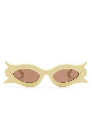 Nanushka Tully floral-frame sunglasses - Yellow