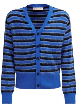 Marni striped V-neck cardigan - Blue
