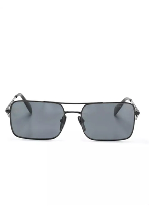 Prada Eyewear triangle-logo rectangle-frame sunglasses - Black