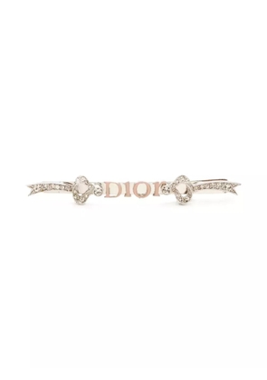 Christian Dior Pre-Owned crystal-embellished hair clip - Silver
