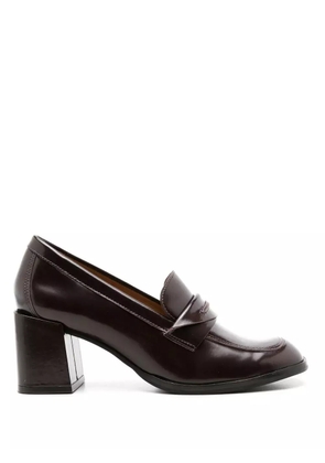 Sarah Chofakian Eliza 70mm block-heel loafers - Brown