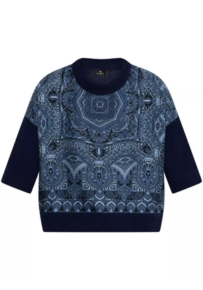 ETRO paisley-print T-shirt - Blue