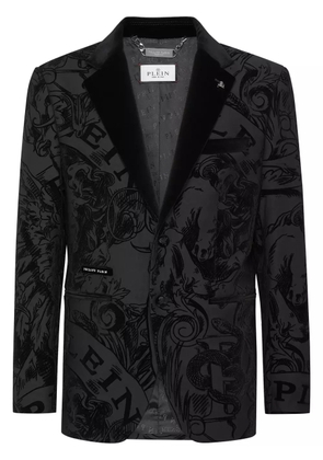Philipp Plein graphic-print blazer - Black