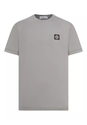 Stone Island logo-patch cotton T-shirt - Grey