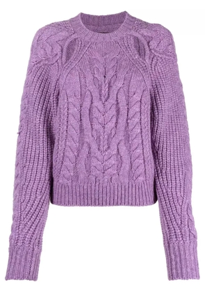 ISABEL MARANT cut-out cable-knit jumper - Purple