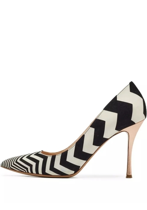 Nicholas Kirkwood pre-owned 110mm zigzag-patterned pumps - White