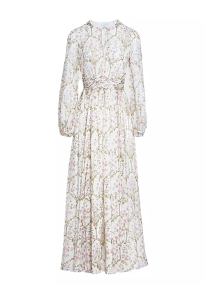 Giambattista Valli floral-print long-sleeve dress - White