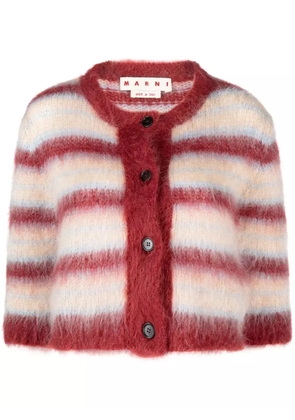 Marni striped button-up cardigan - Red