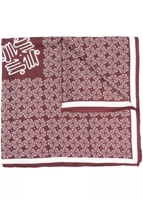 Lukhanyo Mdingi monogram-print scarf - Red