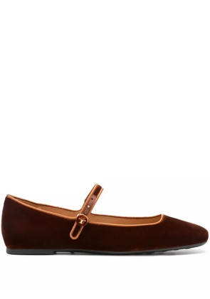 Tod's velour ballerina shoes - Brown