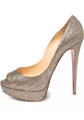 Christian Louboutin Pre-Owned 150mm Lady Peep pumps - Grey