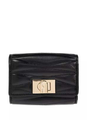 Furla quilted clasp wallet - Black