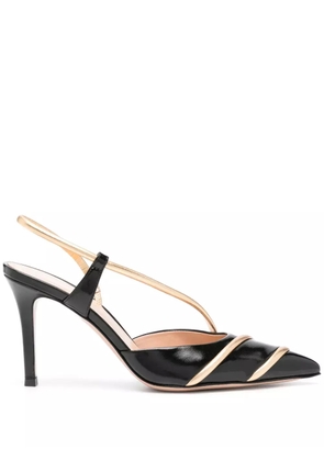 Gianvito Rossi 85mm leather slingback pumps - Black