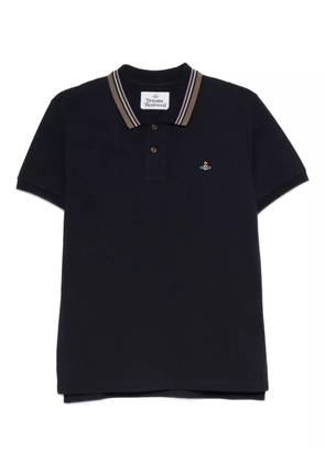 Vivienne Westwood tipped-collar polo shirt - Blue