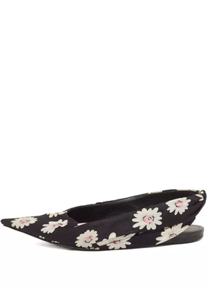 Balenciaga Pre-Owned floral pointed-toe flats - Black
