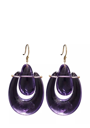 Ten Thousand Things 18kt yellow gold small O'Keeffe amethyst earrings
