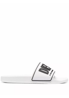 Diesel Sa-Mayemi Cc logo-embossed slides - White