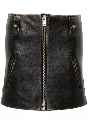 Prada leather mini skirt - Black