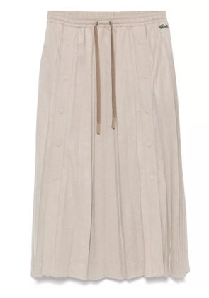 Lacoste pleated maxi skirt - Neutrals