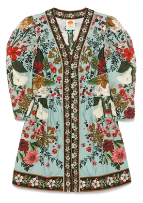 FARM Rio Beauty Bouquet mini dress - Blue