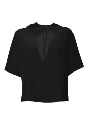 Covert open-back blouse - Black