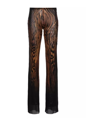 Jean Paul Gaultier abstract-pattern print trousers - Black