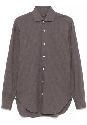 Barba herringbone shirt - Brown