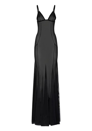 Dolce & Gabbana semi-sheer open-back nightdress - Black