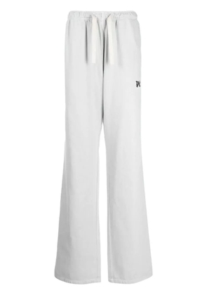 Palm Angels logo-embroidered track pants - Grey