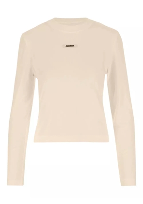 Jacquemus Le Gros Grin logo-detail long-sleeve T-shirt - Neutrals
