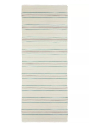 Johnstons of Elgin striped cashmere scarf - Neutrals