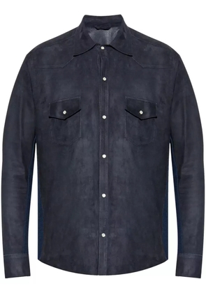Eleventy suede shirt jacket - Blue